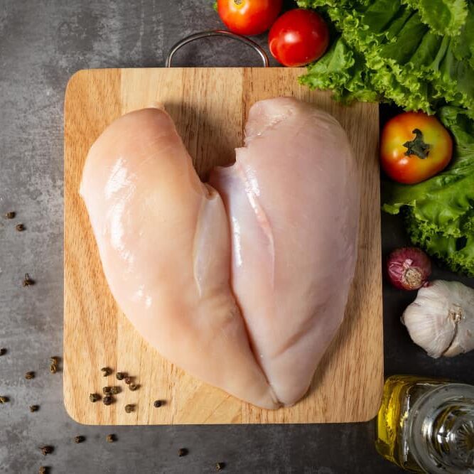 Picture of chicken breasts to salvage tough and chewy chicken - How to cook woody breast chicken, Woody chicken breasts - The Barbecue Grill Blog
